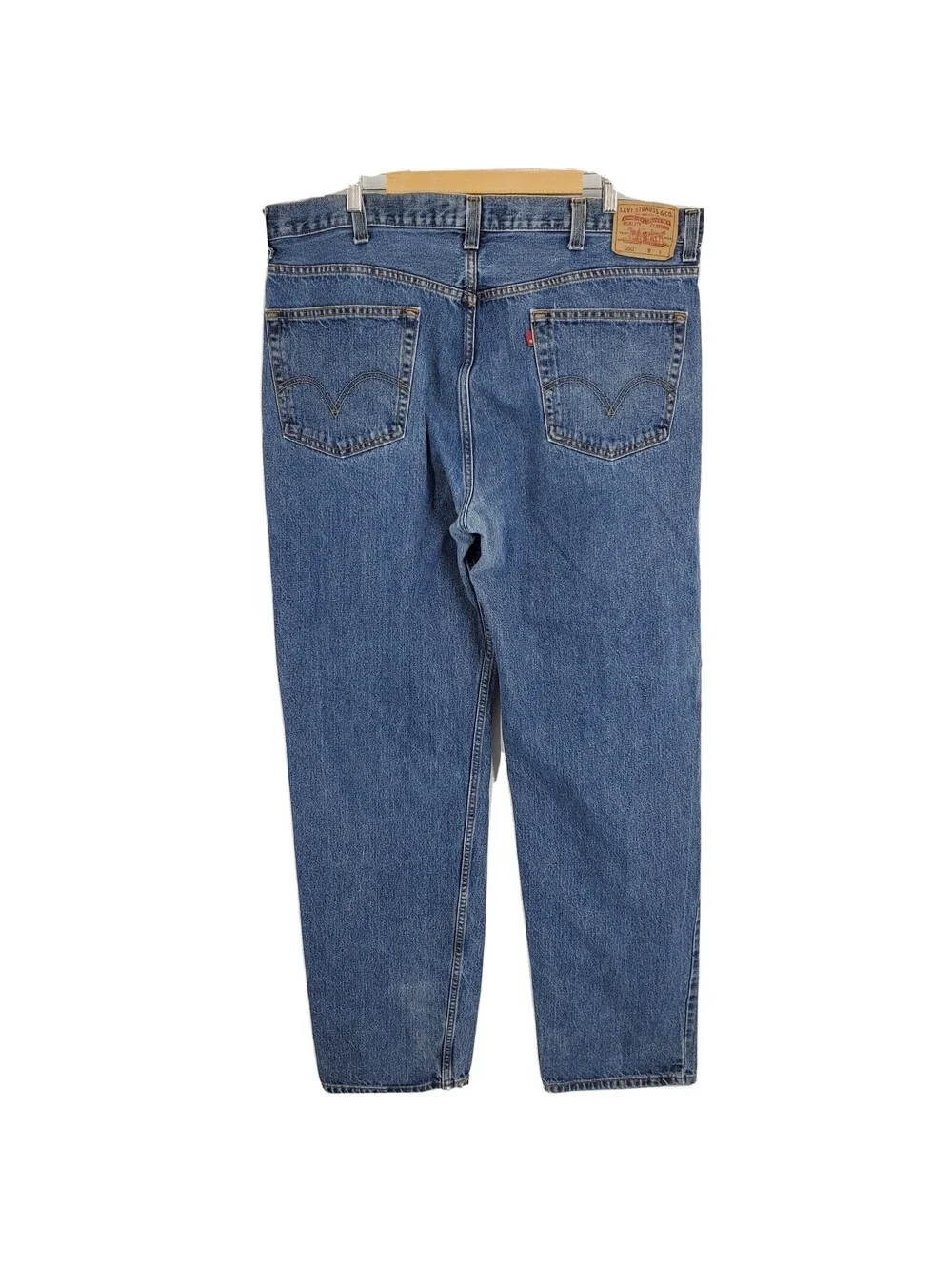 Levis Mens 550 Relaxed Fit Blue Jeans 100% Cotton Size 42x36